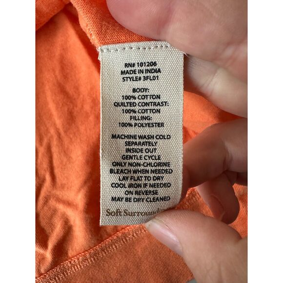 NWT Soft Surroundings Golf Shores Pullover Nectarine Orange Size Petite XS - Picture 9 of 9